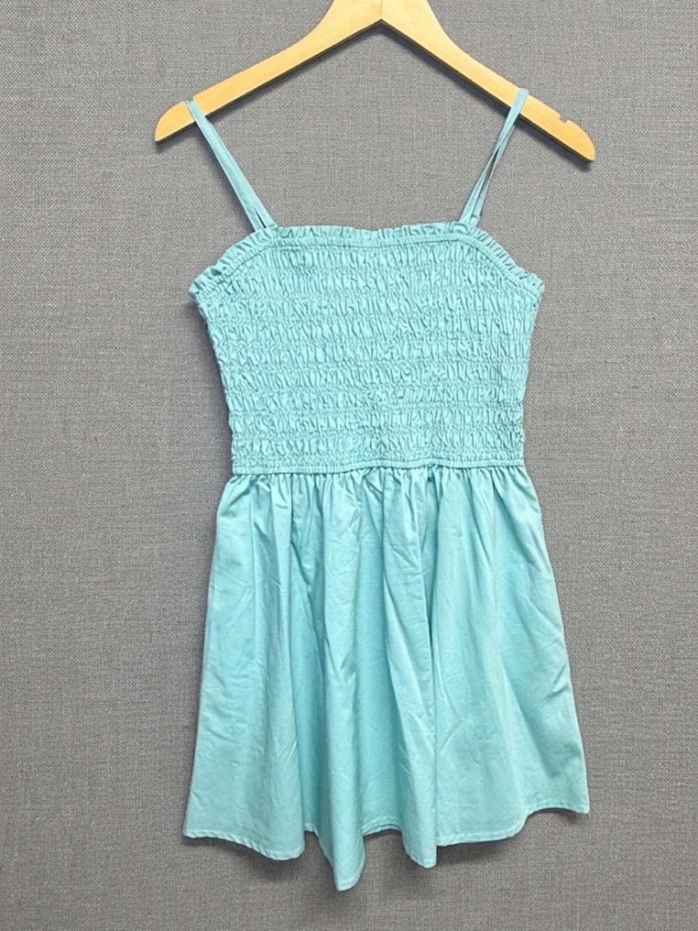 NWT Steve Madden Teal Blue Smocked Cami Dress Small Y2K Boho